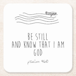 Be still and know that I am God  Rechteckiger Pappuntersetzer