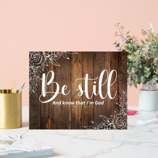 Be Still and Know That I’m God Acrylschild (Hochzeit)
