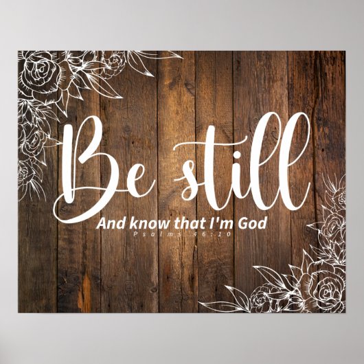 Be Still and Know That I’m God Poster (Vorne)