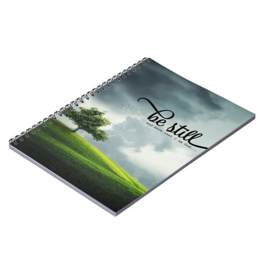 'Be Still' Bible Qoute Notizblock (Linke Seite)