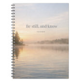 Be Still Christian Notebook Psalm 46:10 Scripture Notizblock (Vorderseite)
