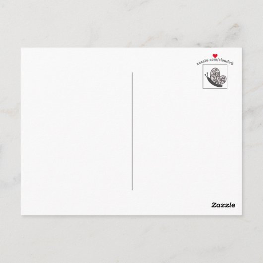 Be Still Coloring Postcard Postkarte (Rückseite)