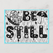 Be Still Coloring Postcard Postkarte (Vorderseite)