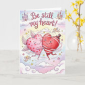 Be Still My Heart- Personalized Valentine Karte (Gelbe Blume)