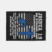 Be Strong And Courageous Do Not Be Afraid Prayer Fleecedecke (Vorderseite (Horizontal))