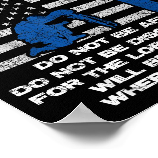 Be Strong And Courageous Do Not Be Afraid Prayer Poster (Ecke)