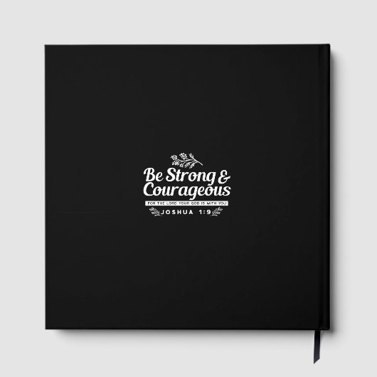 Be Strong and Courageous – Joshua 1:9 Bible Verse Gästebuch (Rückseite)