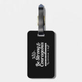 Be Strong and Courageous – Joshua 1:9 Bible Verse Gepäckanhänger (Rückseite vertikal)