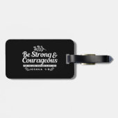 Be Strong and Courageous – Joshua 1:9 Bible Verse Gepäckanhänger (Rückseite horizontal)