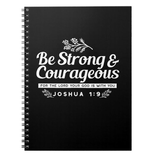 Be Strong and Courageous – Joshua 1:9 Bible Verse Notizblock (Vorderseite)