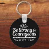Be Strong and Courageous – Joshua 1:9 Bible Verse Schlüsselanhänger (Rückseite)