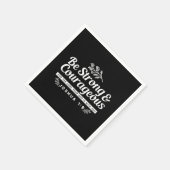 Be Strong and Courageous – Joshua 1:9 Bible Verse  Serviette (Ecke)