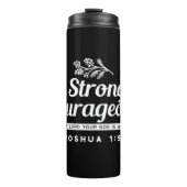 Be Strong and Courageous – Joshua 1:9 Bible Verse Thermosbecher (Vorderseite)
