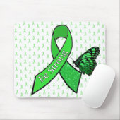 "Be Strong" Butterfly Lyme Awareness Ribbon Mousepad (Mit Mouse)