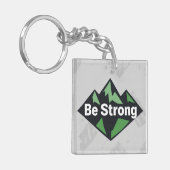 Be Strong Geometric Schlüsselanhänger (Vorderseite links)