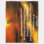 BE STRONG Joshua:1.9 #2 Fleecedecke (Vorderseite)