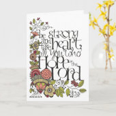 Be Strong - Prayer Card Karte (Gelbe Blume)