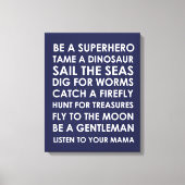Be Superhero Wall Art Leinwand - Superhero Playroo (Vorderseite)