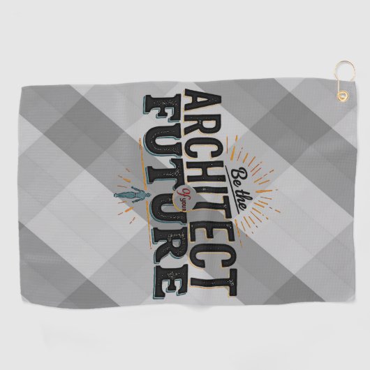 Be the Architect of Your Future Golfhandtuch (Horizontal)