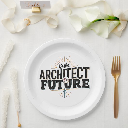 Be the Architect of Your Future Pappteller (Hochzeit)