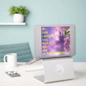 BE THE CHANGE AUFKLEBER (Laptop auf Schreibtisch)