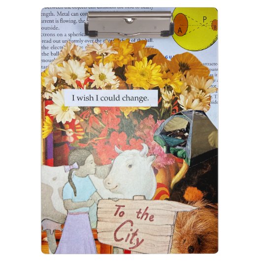 Be The Change You Want To See Artistic Commentary Klemmbrett (Vorderseite)