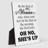 Be The Kind of Woman - Oh No She's Up Fotoplatte (Seite)