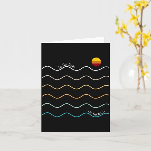 Be The Light Boho Christian Bible Verse Worship Ch Karte (Gelbe Blume)