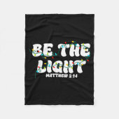 Be The Light Christmas Matthew 5_14 Faith Christia Fleecedecke (Vorderseite)