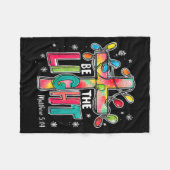Be The Light Christmas Matthew 5_14 Faith Christia Fleecedecke (Vorderseite (Horizontal))