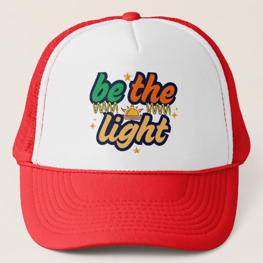 Be The Light Embroidered Cap Truckerkappe (Vorderseite)