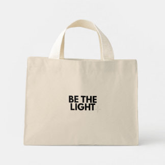 Be the Light Matthew 5:14 Christian Floral Tote Ba Mini Stoffbeutel