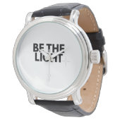 Be the Light - Minimalist Christian Wrist Watch Armbanduhr (Schrägansicht)