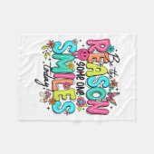 Be The Reason Someone Smiles Today Kind Sitive Aff Fleecedecke (Vorderseite (Horizontal))