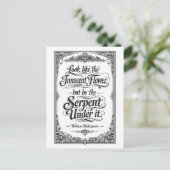 "Be the Serpent" Shakespeare Postkarte (Stehend Vorderseite)