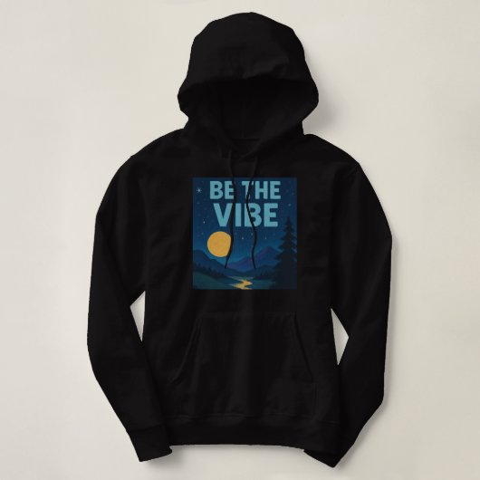 “Be The Vibe” Retro Crayon Nightscape Aesthetic Hoodie (Design vorne)