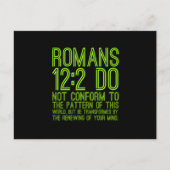 Be transformed Bible Jesus Christian religious quo Postkarte (Vorderseite)