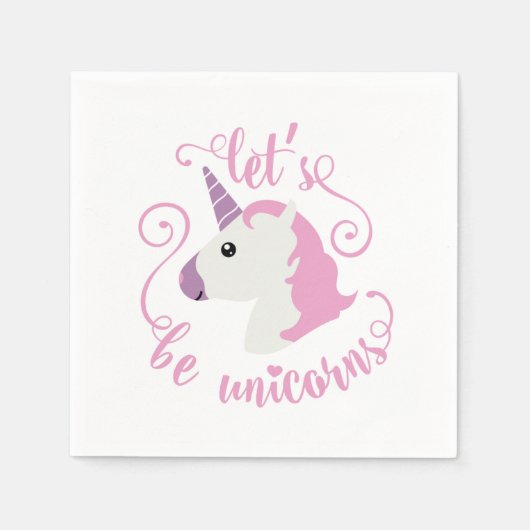 Be Unicorns (Emoji) Serviette (Vorderseite)