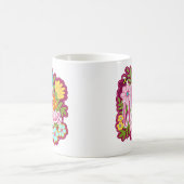 Be Unique motivational flower design Kaffeetasse (Mittel)