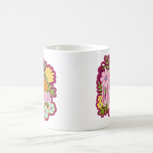 Be Unique motivational flower design Kaffeetasse (Mittel)