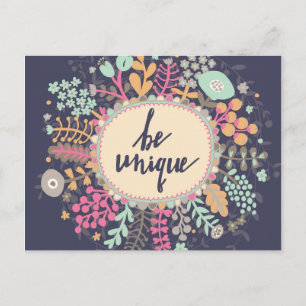 Be Unique Postkarte
