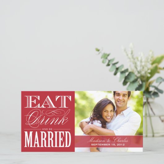 & BE VERHEIRATET | Ankündigung Datum freihalten (Stehend Vorderseite)