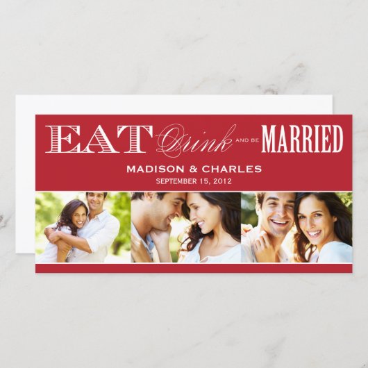 & BE VERHEIRATET | Ankündigung Datum freihalten (Vorne/Hinten)