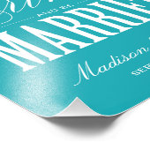 & BE VERHEIRATET | EMPFANG DRUCKEN FOTODRUCK (Ecke)