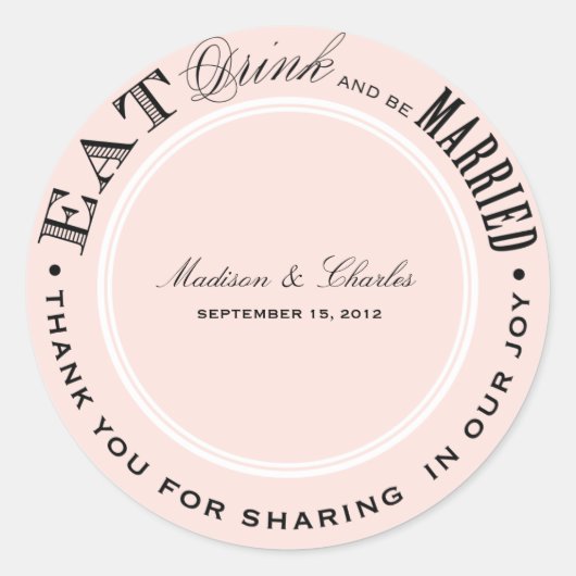 & BE VERHEIRATET | FAVOR STICKERS (Vorderseite)