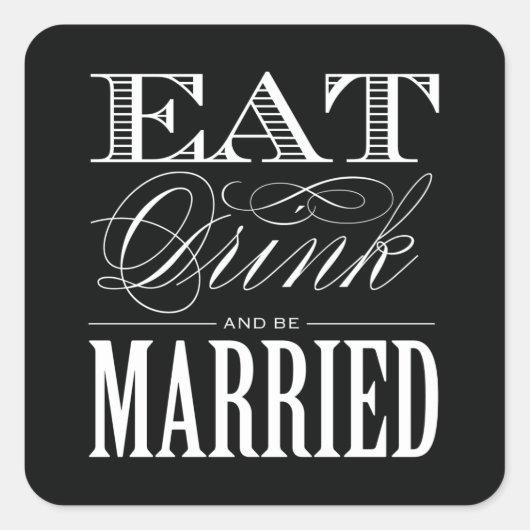 & BE VERHEIRATET | FAVOR STICKERS (Vorderseite)