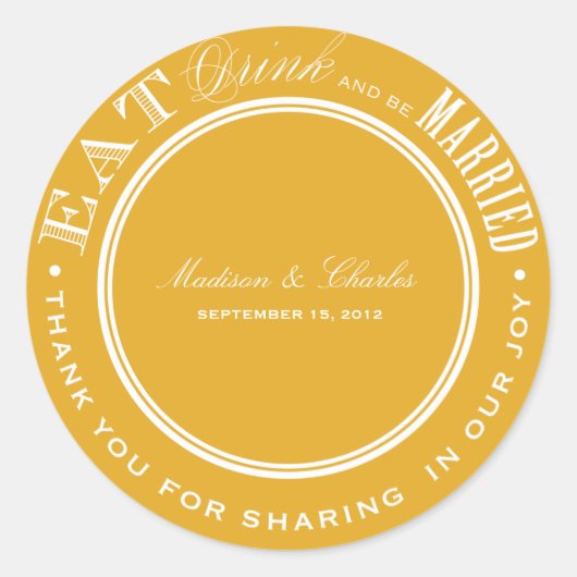& BE VERHEIRATET | FAVOR STICKERS (Vorderseite)