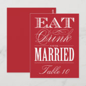 & BE VERHEIRATET | Tischnummer (Vorne/Hinten)