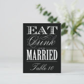 & BE VERHEIRATET | Tischnummer (Stehend Vorderseite)