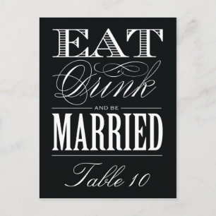 & BE VERHEIRATET   Tischnummer